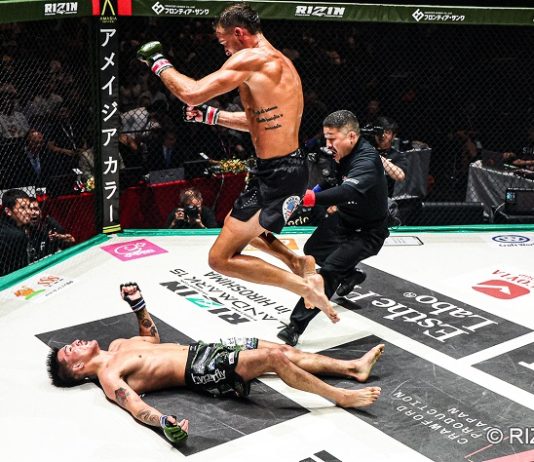Danny Sabatello Defends Bantamweight Crown at RIZIN Landmark 15 Danny Sabatello and Jinnosuke Kashimura, RIZIN Landmark 15