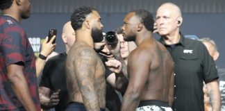 Gable Steveson and Elisha Ellison, UFC 329