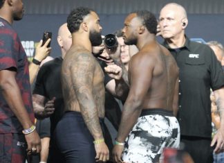 Gable Steveson and Elisha Ellison, UFC 329