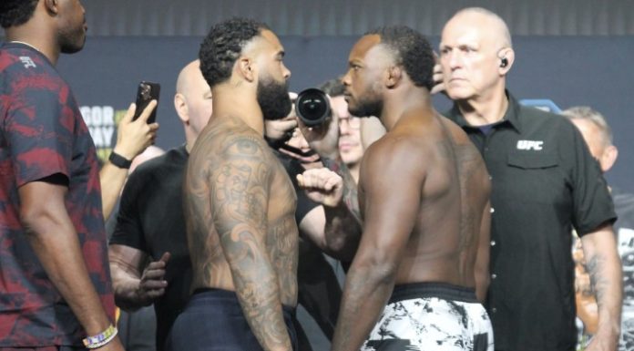 Gable Steveson and Elisha Ellison, UFC 329
