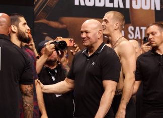 Islam Makhachev and Ian Machado Garry, UFC 330