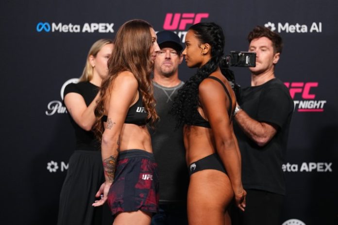 UFC Fight Night: Gamrot v Salkilld Weigh-in Juliana Miller and Ravena Oliveira, UFC Vegas 120